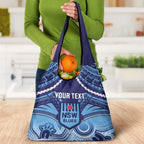 Custom NSW Blues Rugby Grocery Bag Aboriginal Mix Polynesian Pattern
