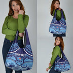 Custom NSW Blues Rugby Grocery Bag Aboriginal Mix Polynesian Pattern