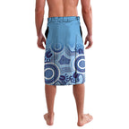Custom NSW Blues Rugby Lavalava Aboriginal Mix Polynesian Pattern