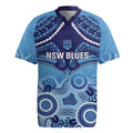Custom NSW Blues Rugby Rugby Jersey Aboriginal Mix Polynesian Pattern