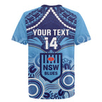 Custom NSW Blues Rugby Rugby Jersey Aboriginal Mix Polynesian Pattern