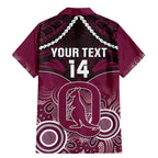 Custom QLD Maroons Rugby Family Matching Mermaid Dress and Hawaiian Shirt Aboriginal Mix Polynesian Pattern