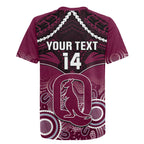 Custom QLD Maroons Rugby Rugby Jersey Aboriginal Mix Polynesian Pattern