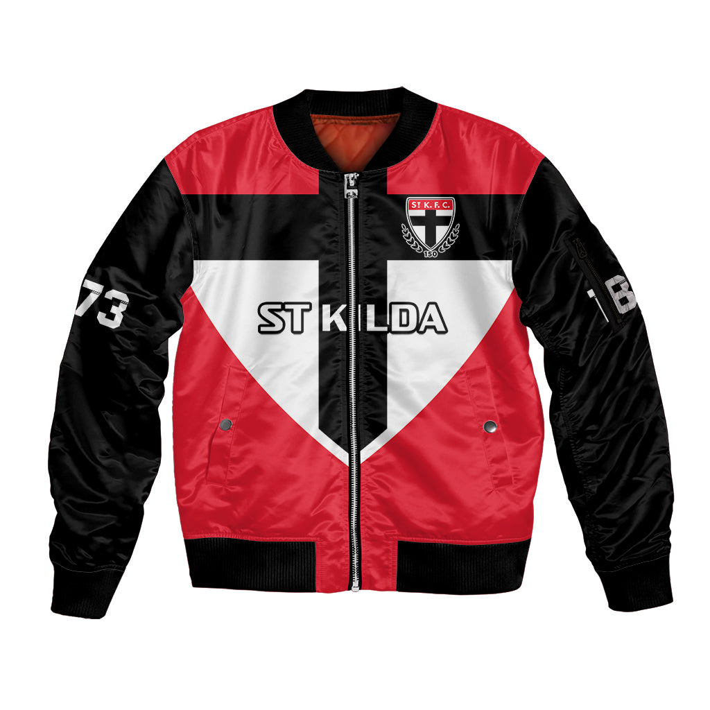 st-kilda-football-2023-sleeve-zip-bomber-jacket-saints-150th-anniversary-sporty-style