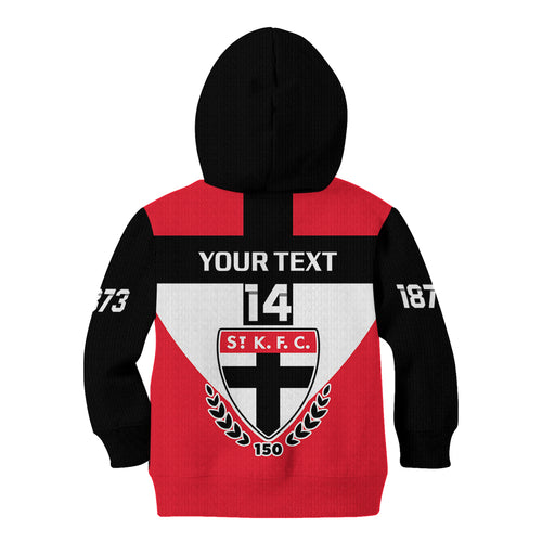 personalised-st-kilda-football-2023-kid-hoodie-saints-150th-anniversary-sporty-style