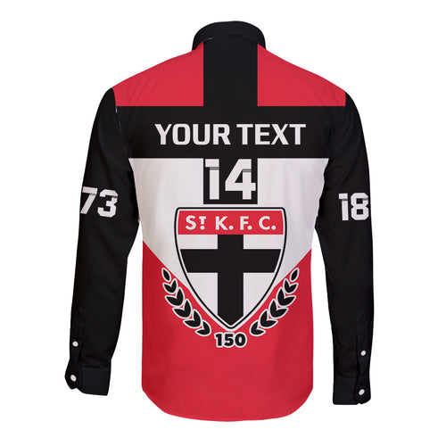 personalised-st-kilda-football-2023-long-sleeve-button-shirt-saints-150th-anniversary-sporty-style