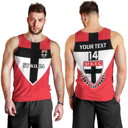 personalised-st-kilda-football-2023-men-tank-top-saints-150th-anniversary-sporty-style