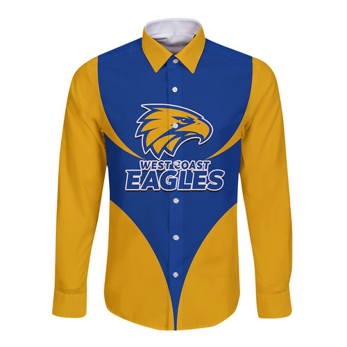 personalised-eagles-football-2023-long-sleeve-button-shirt-west-coast-sporty-style