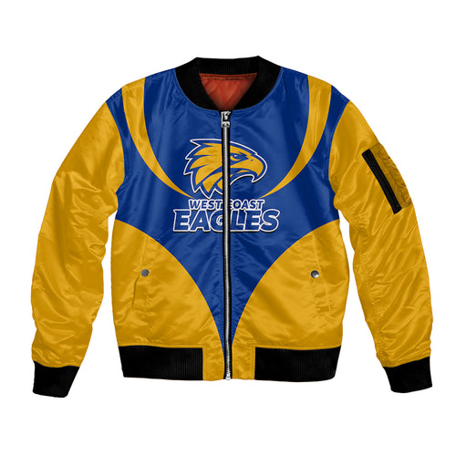 personalised-eagles-football-2023-sleeve-zip-bomber-jacket-west-coast-sporty-style