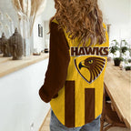 Hawthorn Football 2023 Women Casual Shirt Go Hawks Sporty Style LT14