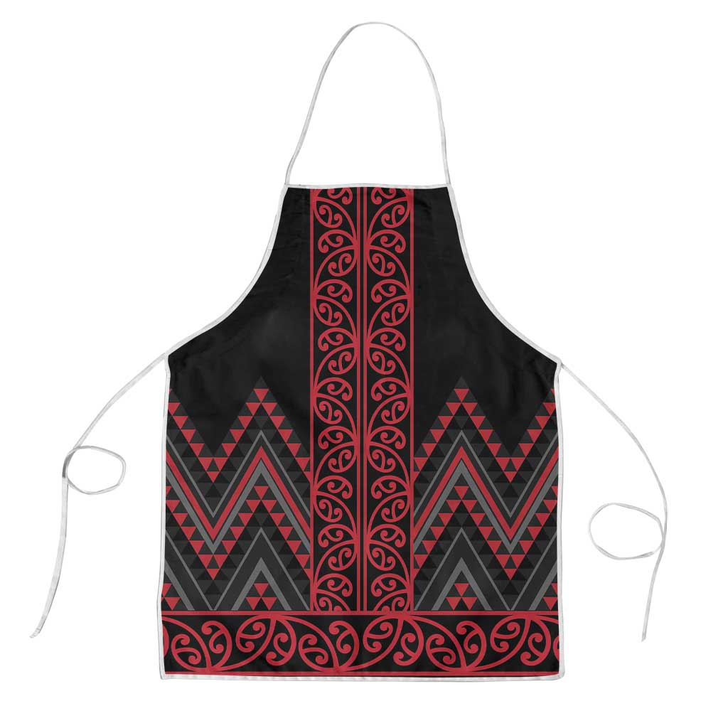 Red Aotearoa Mangopare Kowhaiwhai Niho Taniwha Apron Maori New Zealand - Aussie Hoodie