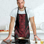 Red Aotearoa Mangopare Kowhaiwhai Niho Taniwha Apron Maori New Zealand - Aussie Hoodie