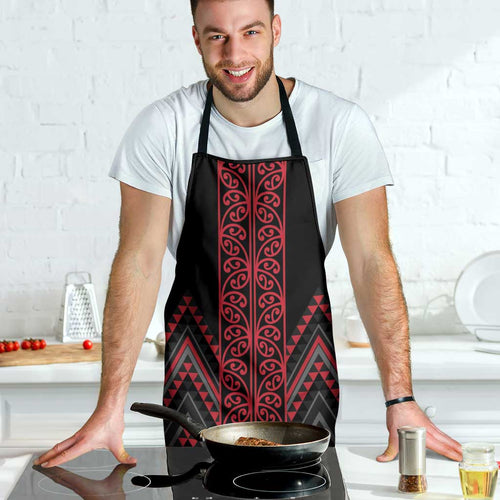 Red Aotearoa Mangopare Kowhaiwhai Niho Taniwha Apron Maori New Zealand - Aussie Hoodie