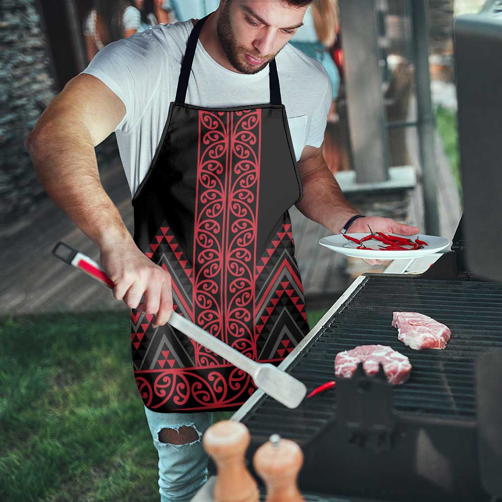 Red Aotearoa Mangopare Kowhaiwhai Niho Taniwha Apron Maori New Zealand - Aussie Hoodie
