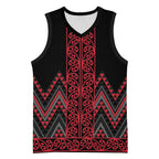 Red Aotearoa Mangopare Kowhaiwhai Niho Taniwha Basketball Jersey Maori New Zealand - Aussie Hoodie