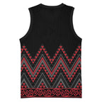 Red Aotearoa Mangopare Kowhaiwhai Niho Taniwha Basketball Jersey Maori New Zealand - Aussie Hoodie