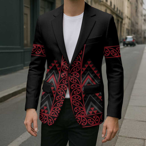 Red Aotearoa Mangopare Kowhaiwhai Niho Taniwha Blazer Maori New Zealand - Aussie Hoodie