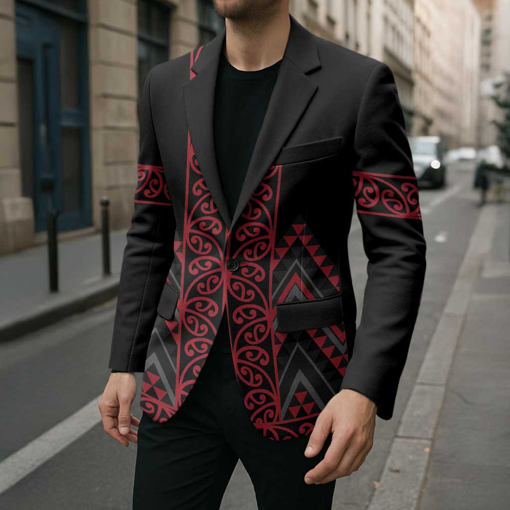 Red Aotearoa Mangopare Kowhaiwhai Niho Taniwha Blazer Maori New Zealand - Aussie Hoodie