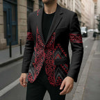 Red Aotearoa Mangopare Kowhaiwhai Niho Taniwha Blazer Maori New Zealand - Aussie Hoodie