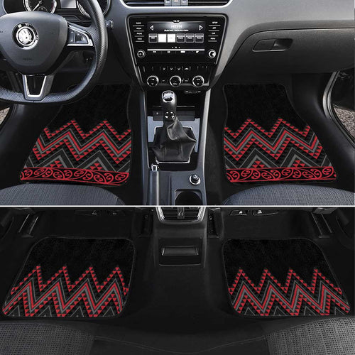 Red Aotearoa Mangopare Kowhaiwhai and Niho Taniwha Car Mats Maori New Zealand