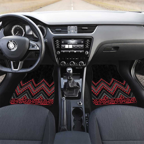 Red Aotearoa Mangopare Kowhaiwhai and Niho Taniwha Car Mats Maori New Zealand