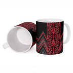 Red Aotearoa Mangopare Kowhaiwhai Niho Taniwha Ceramic Mug Maori New Zealand - Aussie Hoodie