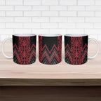 Red Aotearoa Mangopare Kowhaiwhai Niho Taniwha Ceramic Mug Maori New Zealand - Aussie Hoodie