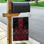 Red Aotearoa Mangopare Kowhaiwhai and Niho Taniwha Garden Flag Maori New Zealand