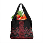 Red Aotearoa Mangopare Kowhaiwhai and Niho Taniwha Grocery Bag Maori New Zealand