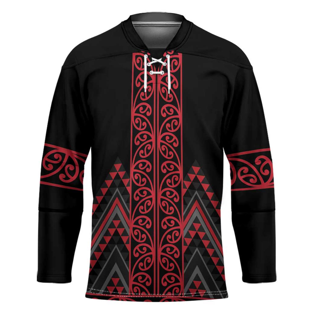 Red Aotearoa Mangopare Kowhaiwhai Niho Taniwha Hockey Jersey Maori New Zealand - Aussie Hoodie