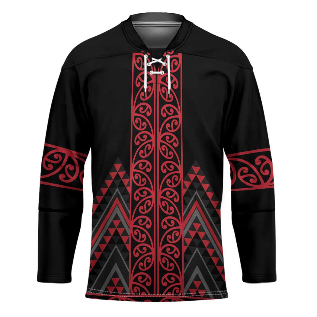 Red Aotearoa Mangopare Kowhaiwhai Niho Taniwha Hockey Jersey Maori New Zealand - Aussie Hoodie
