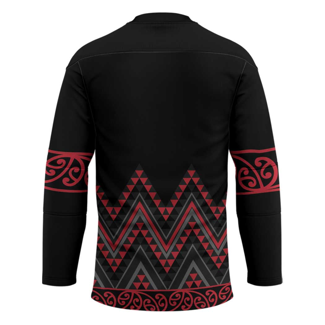 Red Aotearoa Mangopare Kowhaiwhai Niho Taniwha Hockey Jersey Maori New Zealand - Aussie Hoodie