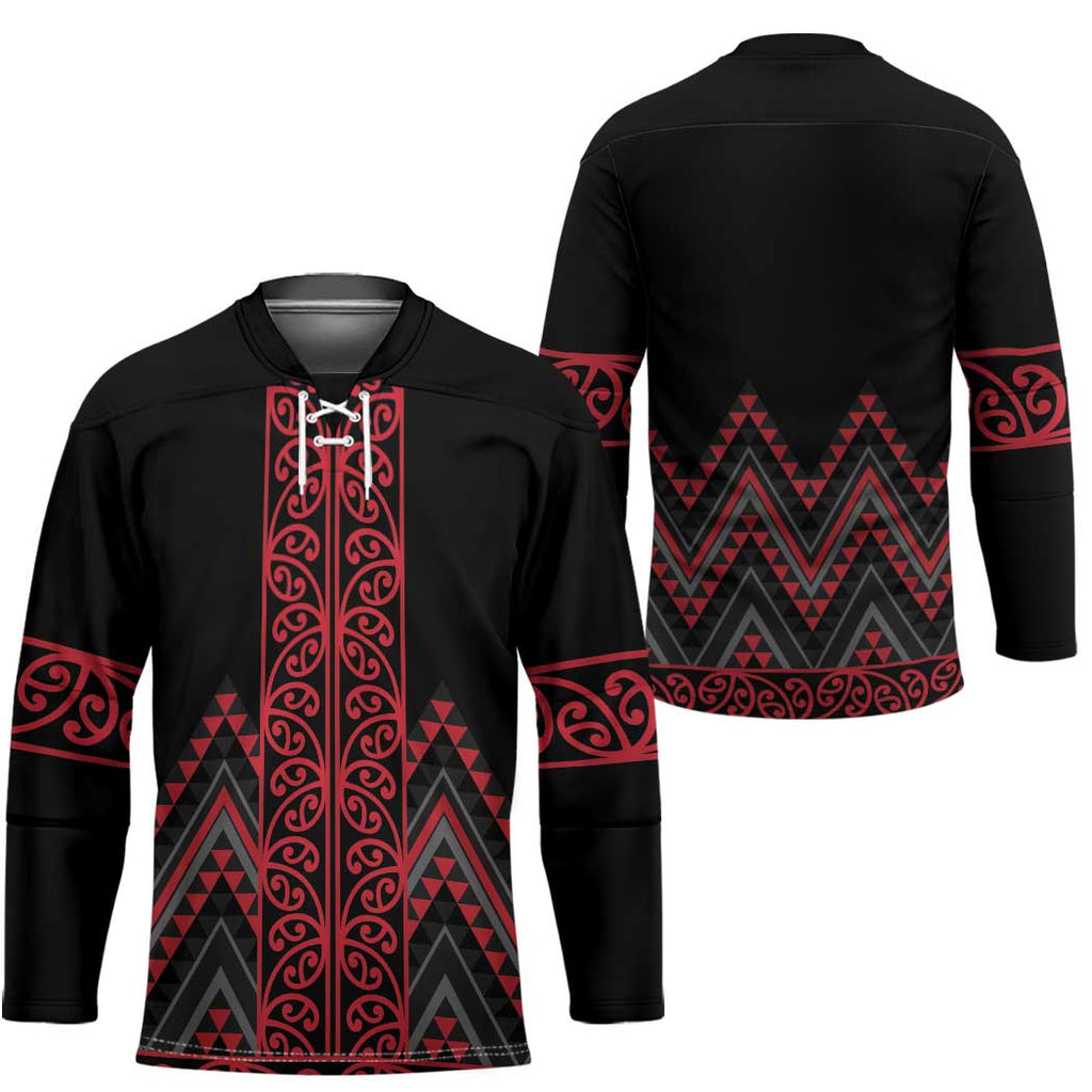 Red Aotearoa Mangopare Kowhaiwhai Niho Taniwha Hockey Jersey Maori New Zealand - Aussie Hoodie