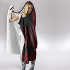 Red Aotearoa Mangopare Kowhaiwhai and Niho Taniwha Hooded Blanket Maori New Zealand