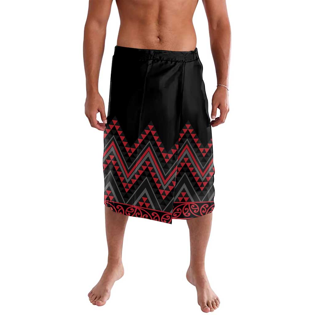 Red Aotearoa Mangopare Kowhaiwhai and Niho Taniwha Lavalava Maori New Zealand