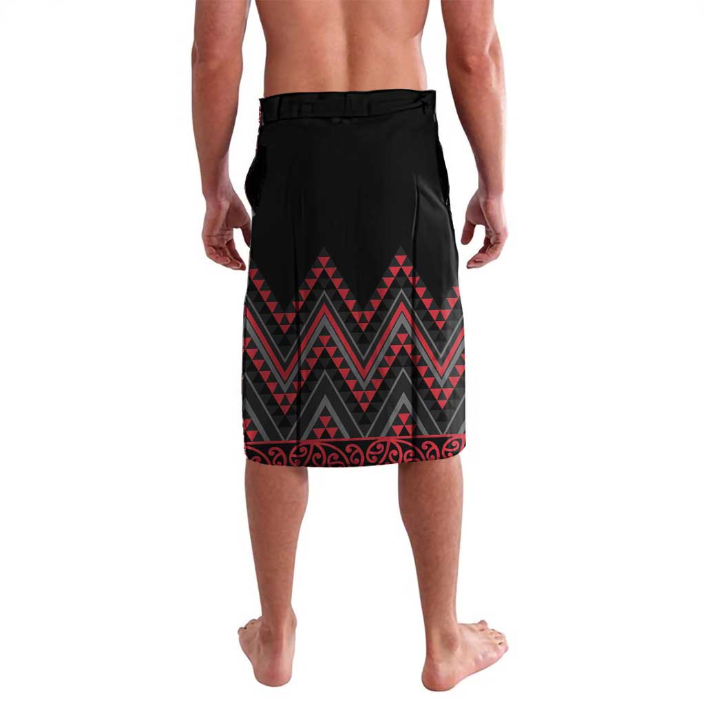 Red Aotearoa Mangopare Kowhaiwhai and Niho Taniwha Lavalava Maori New Zealand
