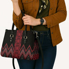 Red Aotearoa Mangopare Kowhaiwhai Niho Taniwha Leather Bag Maori New Zealand - Aussie Hoodie