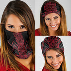Red Aotearoa Mangopare Kowhaiwhai Niho Taniwha Neck Gaiter Maori New Zealand - Aussie Hoodie