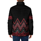 Red Aotearoa Mangopare Kowhaiwhai Niho Taniwha Padded Jacket Maori New Zealand - Aussie Hoodie