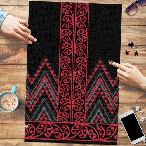 Red Aotearoa Mangopare Kowhaiwhai Niho Taniwha Puzzle Maori New Zealand - Aussie Hoodie
