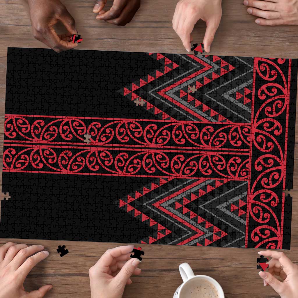 Red Aotearoa Mangopare Kowhaiwhai Niho Taniwha Puzzle Maori New Zealand - Aussie Hoodie