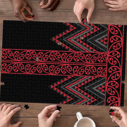 Red Aotearoa Mangopare Kowhaiwhai Niho Taniwha Puzzle Maori New Zealand - Aussie Hoodie