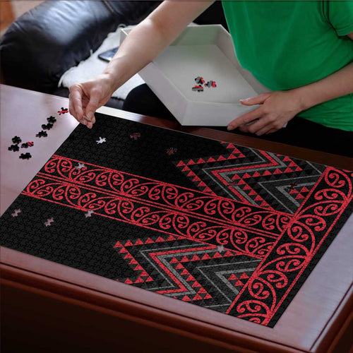 Red Aotearoa Mangopare Kowhaiwhai Niho Taniwha Puzzle Maori New Zealand - Aussie Hoodie