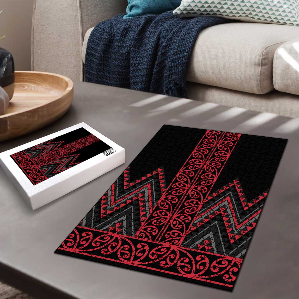 Red Aotearoa Mangopare Kowhaiwhai Niho Taniwha Puzzle Maori New Zealand - Aussie Hoodie
