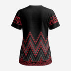 Red Aotearoa Mangopare Kowhaiwhai and Niho Taniwha Scrub Top Maori New Zealand - Aussie Hoodie