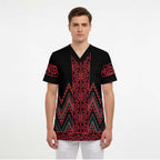 Red Aotearoa Mangopare Kowhaiwhai and Niho Taniwha Scrub Top Maori New Zealand - Aussie Hoodie
