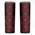 Red Aotearoa Mangopare Kowhaiwhai and Niho Taniwha Skinny Tumbler Maori New Zealand
