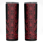 Red Aotearoa Mangopare Kowhaiwhai and Niho Taniwha Skinny Tumbler Maori New Zealand