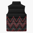 Red Aotearoa Mangopare Kowhaiwhai Niho Taniwha Sleeveless Puffer Jacket Maori New Zealand - Aussie Hoodie
