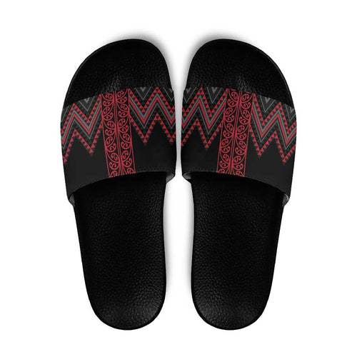 Red Aotearoa Mangopare Kowhaiwhai Niho Taniwha Slide Sandals Maori New Zealand - Aussie Hoodie